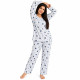 Pyjama femme robe de nuit à motifs fleuris bleus