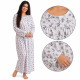 Pyjama femme robe de nuit à motifs fleuris bleus