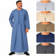 Qamis Emirati homme col cravate manches longues plusieurs couleurs