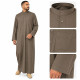 Djellaba homme col mao DAFFAH marron glacé