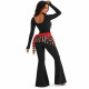 Tenue d'entraînement danse orientale avec pantalon évasé et dos ouvert vue de dos