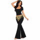 Tenue de cours danse orientale avec pantalon évasé