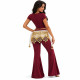 Ensemble de cours danse orientale crop top et pantalon vue de dos