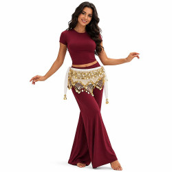 Tenue de cours danse orientale avec crop top et pantalon évasé