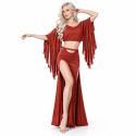 Tenue danse orientale terracotta avec franges