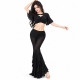 Tenue de danse avec pantalon transparent en résille et short intégré