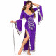 Robe Saïdi femme violette à pièces argentées