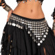 Ceinture métal à sequins argentés forme triangulaire - 1