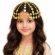Bijou de tête indien enfant à sequins dorés et franges de pièces