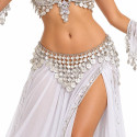 Ceinture de danse orientale métal argenté