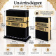 Dimensions du Coran arabe et de son coffret Kaaba noir et doré