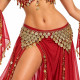 Ceinture de danse orientale égyptienne motif triangulaire - 1