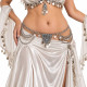 Ceinture de danse orientale métal argenté Médaillon Inca - 1
