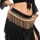 Ceinture métal de danse orientale or et perles - 1