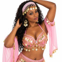 Serre tête filet de danse orientale rose