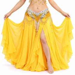 Ceinture de danse orientale perlée couleur or - 1