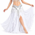 Ceinture de danse orientale perlée couleur argentée