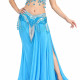 Ceinture de danse orientale perlée bleu ciel - 1