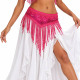 Ceinture de danse orientale perlée fuschia - 1