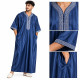 Gandoura homme style marocain à manches courtes bleue
