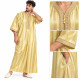 Gandoura homme style marocain à manches courtes dorée