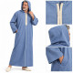 Djellaba marocaine à capuche pour homme gris avec capuche
