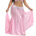 Ceinture de danse orientale satin orientale rose clair
