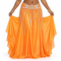 Ceinture de danse orientale satin orientale orange / argenté