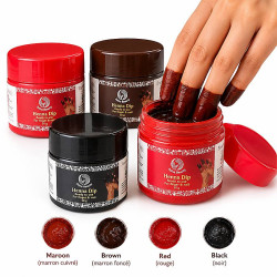 Henna Dip Zeina Beauty 4 couleurs Maroon Brown Red et Black