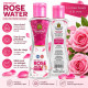 Eau de rose Amina sans alcool pour le soin du visage