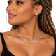 Collier strass ras de cou un rang - 1