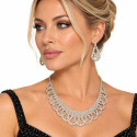 Collier strass et boucles d'oreilles femme