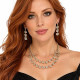 Parure strass strass double rang doré - 1