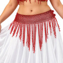 Ceinture élastique de danse orientale rouge