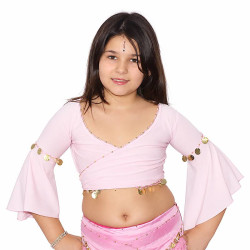 Top de danse orientale enfant 8/12 ans rose 