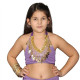 Brassière enfant de danse orientale violet - 1