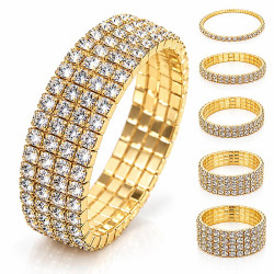 Bracelet strass doré - 1