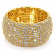 Bracelet strass rond doré - 1