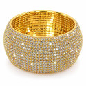 Bracelet strass rond doré