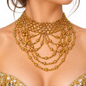 Collier élastique doré