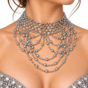 Collier élastique argenté
