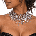 Collier élastique argenté