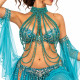 Collier / Gilet de perles turquoise - 1