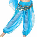Sarouel de danse orientale turquoise