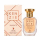 Eau de parfum Kenzie Vanilla 70 Volaré 25 ml, flacon transparent au bouchon doré avec son coffret beige