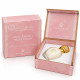 Musc Tahara Sweet Candy Gris Montaigne 12 ml, flacon nacré au bouchon doré dans son coffret rose clair légèrement marbré