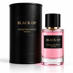 Eau de parfum Black Op Collection Privée Paris 50 ml avec son flacon et son étui