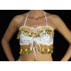 Top dos nu satin de danse orientale