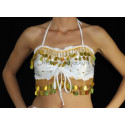 Top dos nu satin de danse orientale