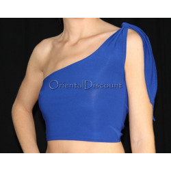 Top de danse orientale bleu roy